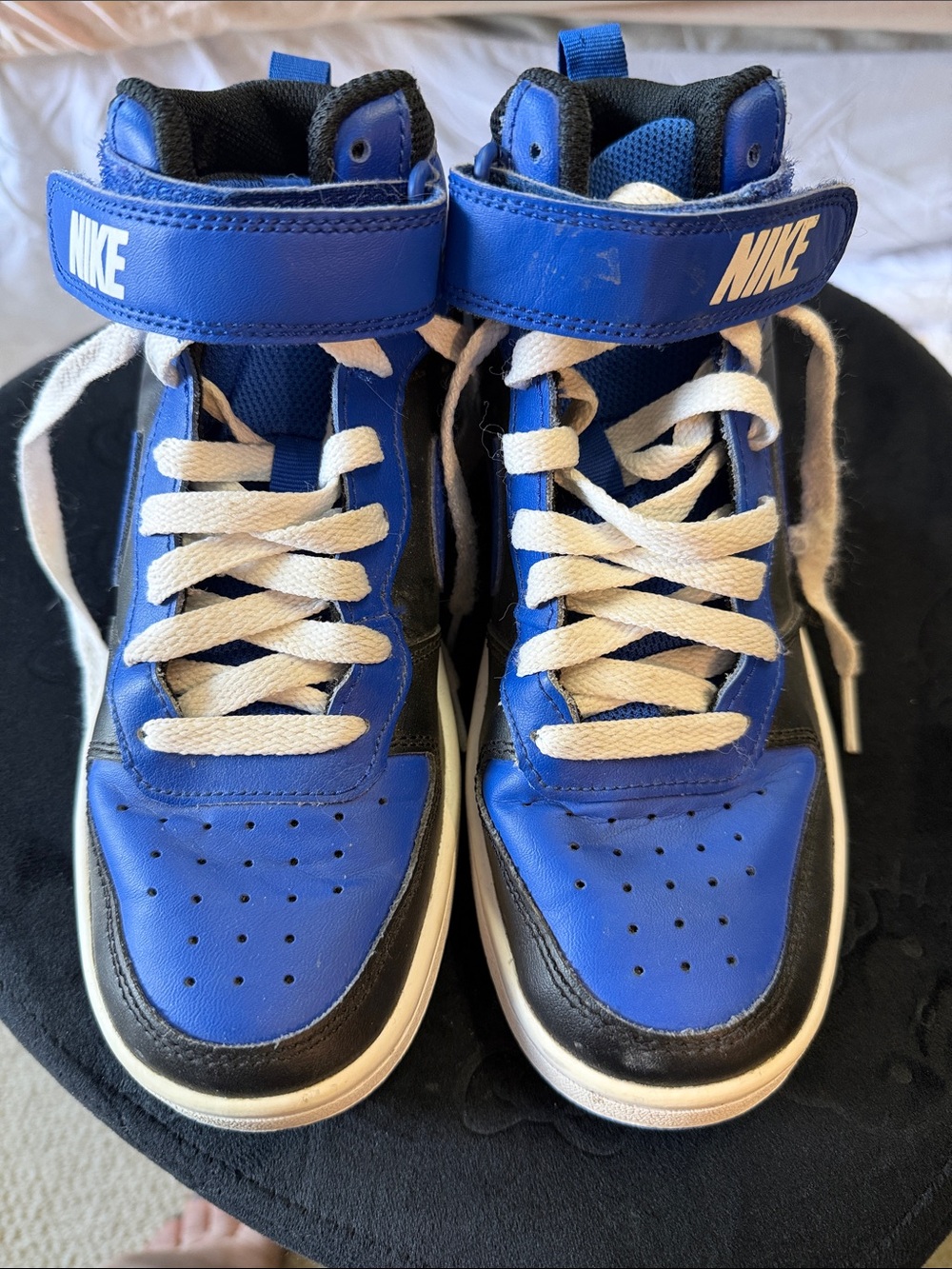 Nike Kids High-Top Sneakers in Blue, Black and White (2022) 4Y